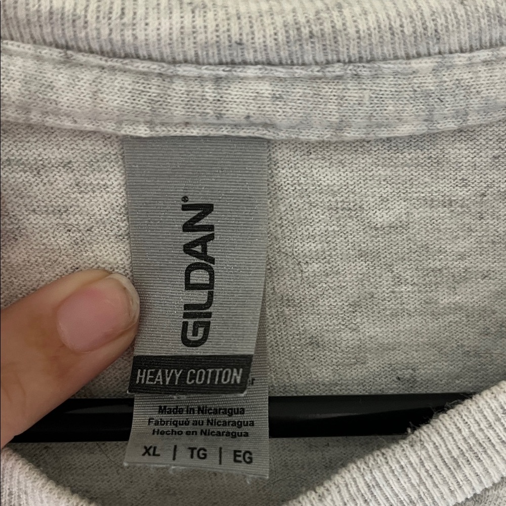 Gildan Light Gray Heavy Cotton Tee - Neutral Heather - Picture 2 of 4